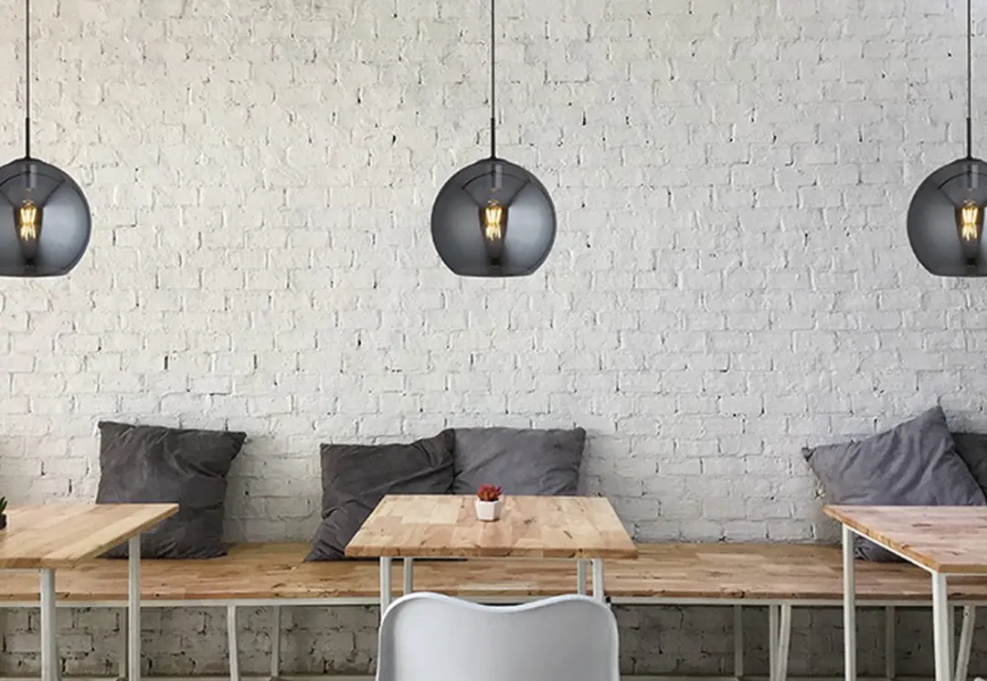 Searchlight Oldham Hanglamp 1-lichts - Smoke/Zwart