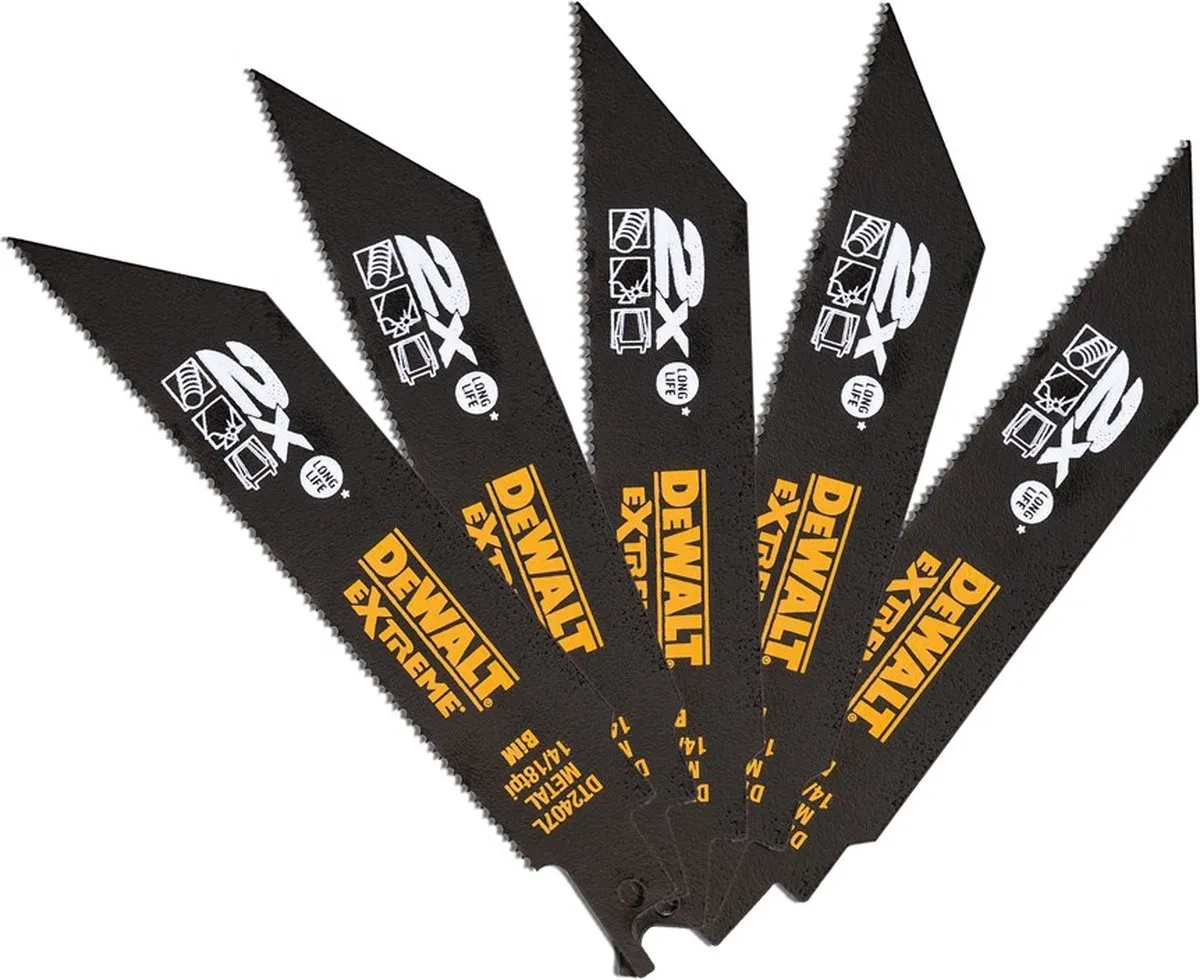 DeWalt DT2407L Reciprozaagbladen Toughcoat