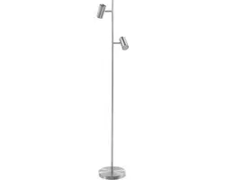 Highlight Burgos LED Vloerlamp 140cm - Nikkel - 2x GU10