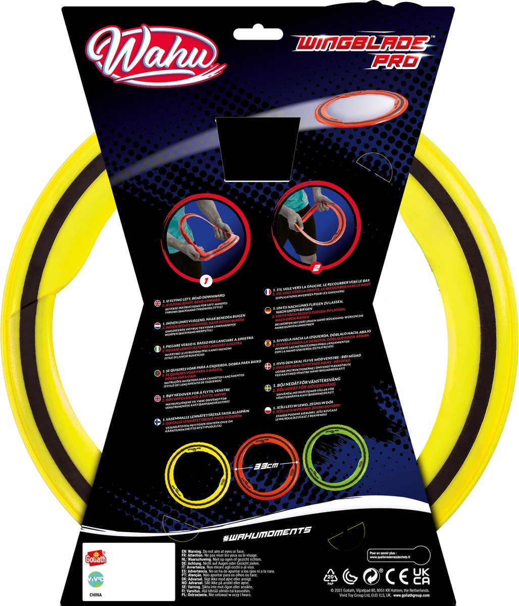 Goliath WingBlade Pro Frisbee - Vang- en werpspel - Geel