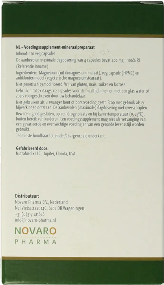 Nutramedix Magnesium Malate 120 Vegacapsules