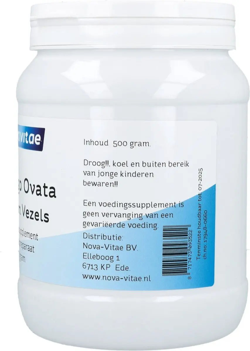 Nova Vitae Plantago Ovata Psylliumvezels 500g