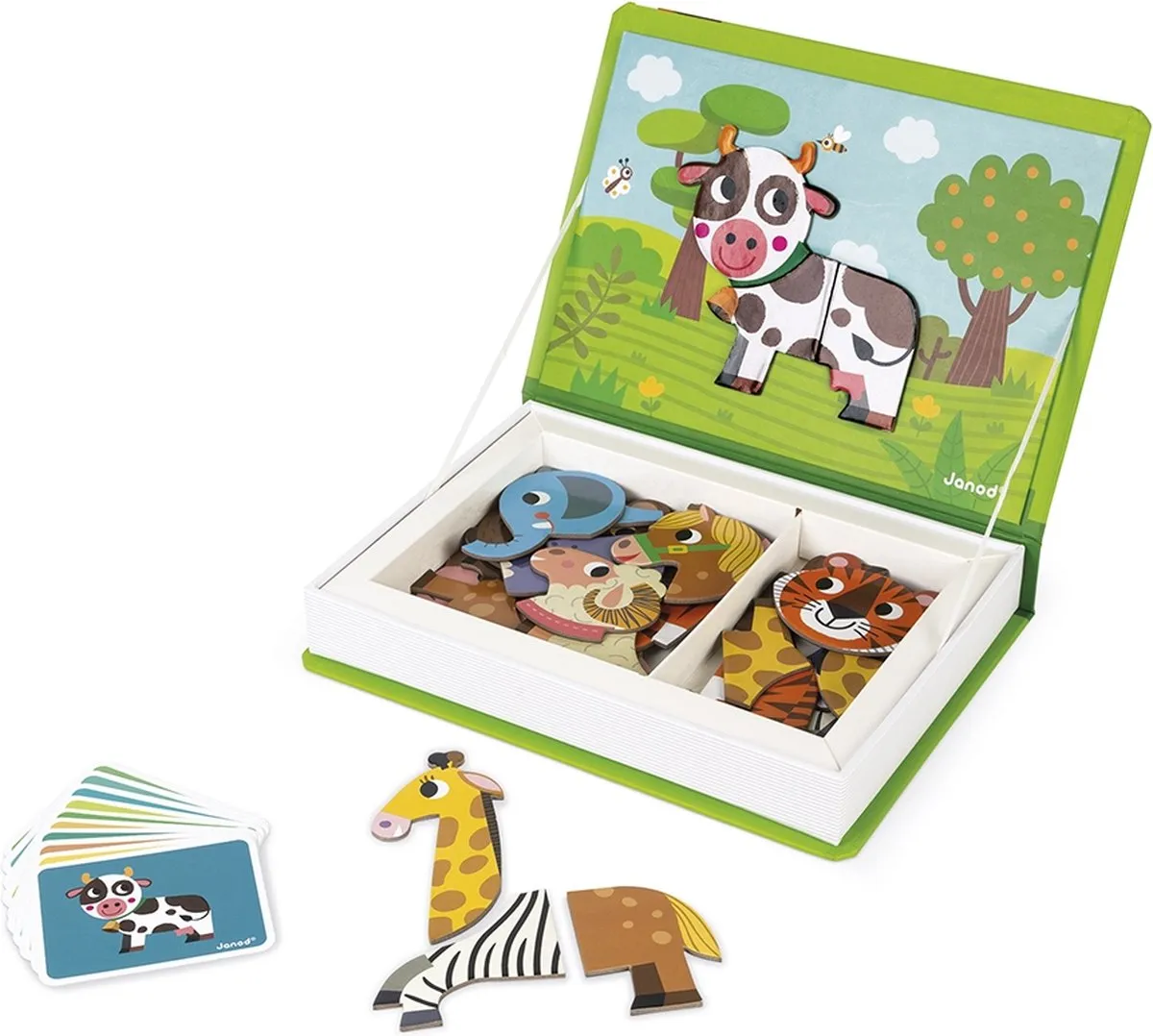 Janod Magnetibook Dieren 7218 - Educatief Speelgoed 30 Magneten - afbeelding 4 van 6