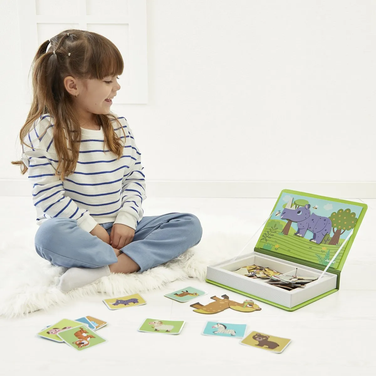 Janod Magnetibook Dieren 7218 - Educatief Speelgoed 30 Magneten - afbeelding 2 van 6