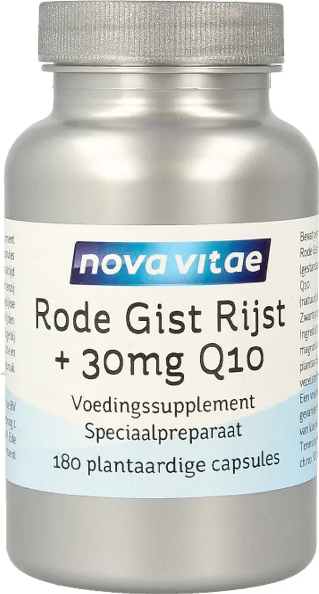 Nova Vitae Rode Gist Rijst 180 Capsules - 30mg Q10