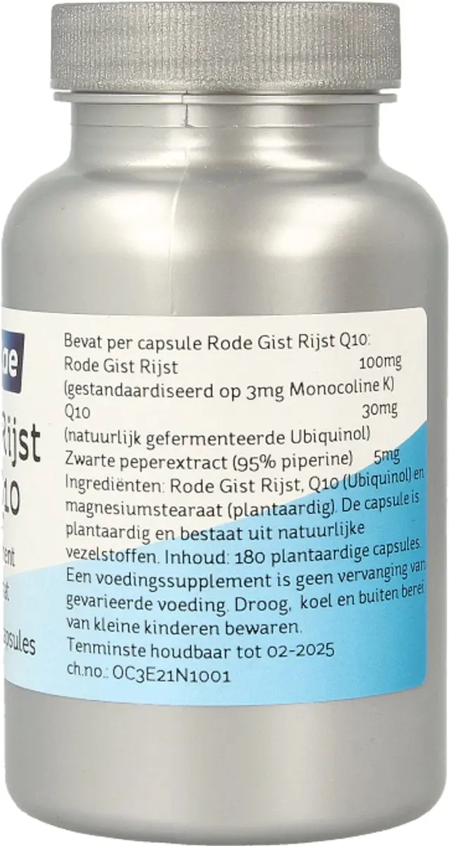 Nova Vitae Rode Gist Rijst 180 Capsules - 30mg Q10
