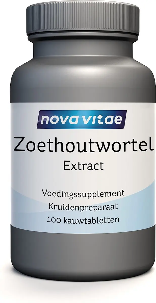 Nova Vitae Zoethoutwortel Kauwtabletten 100 Stuks
