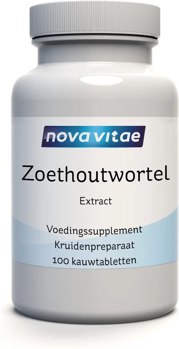 Nova Vitae Zoethoutwortel Kauwtabletten 100 Stuks
