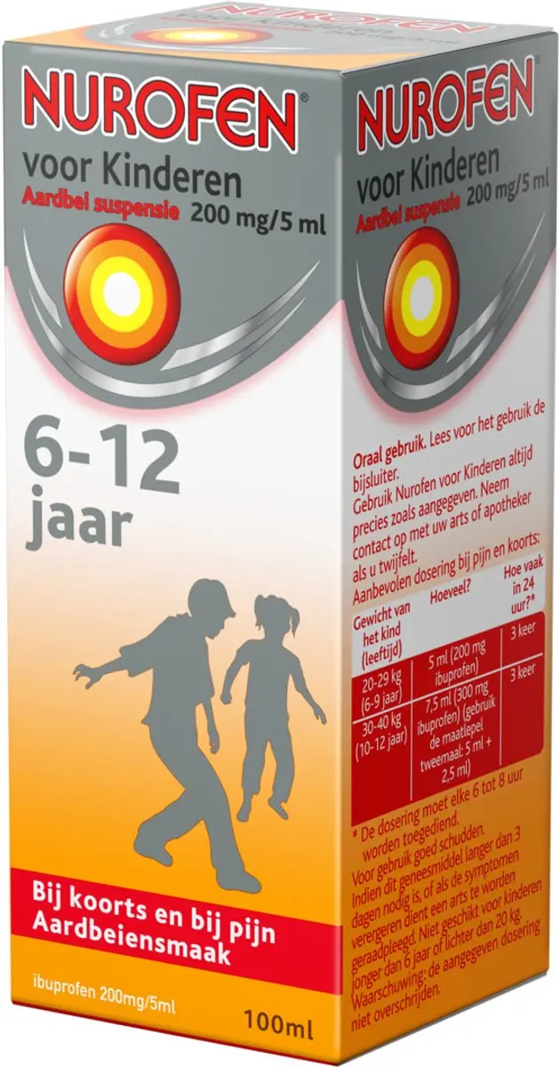Nurofen Suspensie Voor Kinderen 200mg/5ml - 100ml