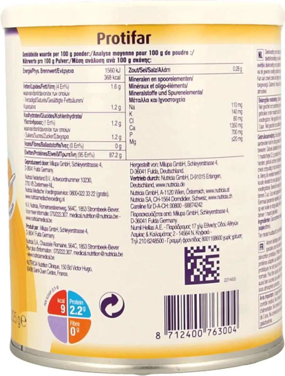 Nutricia Protifar Eiwitshake 225g