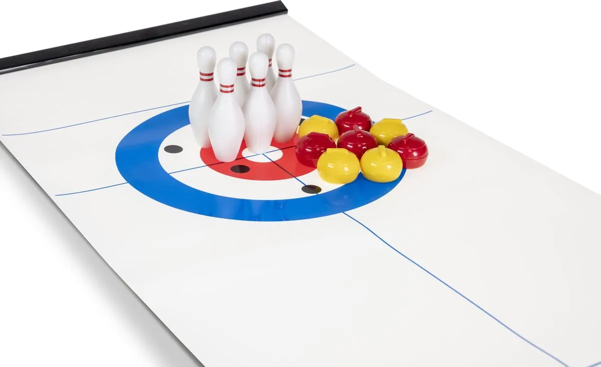 Tactic Curling/Bowling 2in1 Table Top Game 58883 - 8 Stenen & 6 Kegels