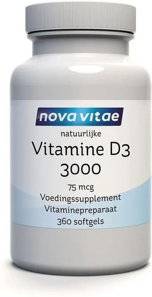 Nova Vitae Vitamine D3 3000 IE 360 Softgels