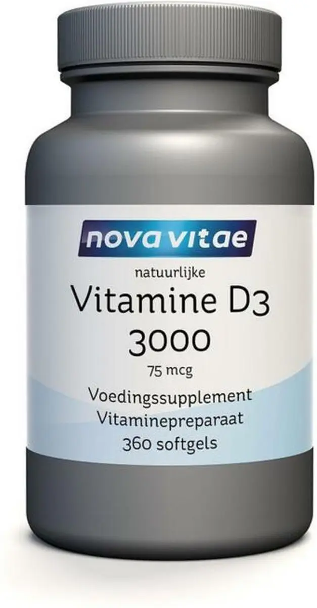 Nova Vitae Vitamine D3 3000 IE 360 Softgels