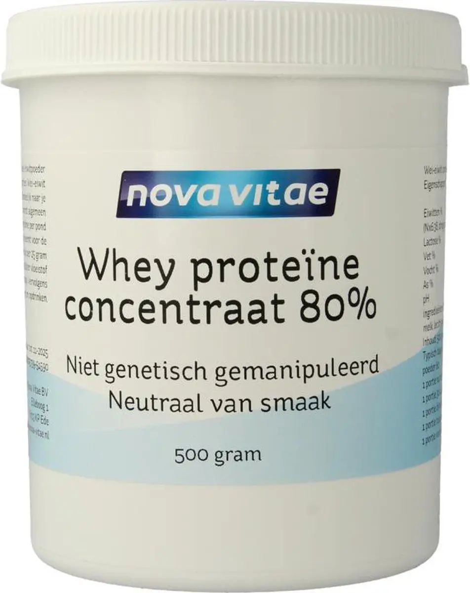 Nova Vitae Whey Proteïne Concentraat 80% 500g