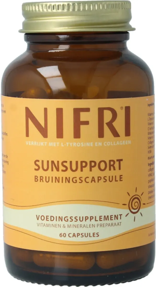 Nifri Sunsupport Bruiningscapsule 60 Stuks - met L-Tyrosine & Collageen