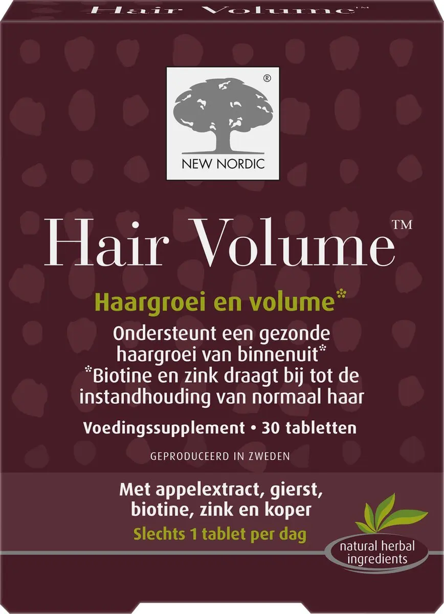 New Nordic Hair Volume Voedingssupplement 30 tabletten