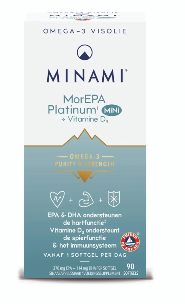 Minami MorEPA Platinum Mini + Vitamine D3 - 180 Softgels