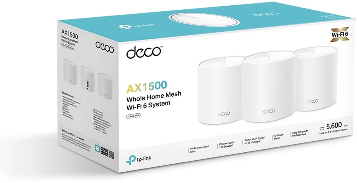 TP-Link Deco X1500 Mesh WiFi 6 - 3 Stuks