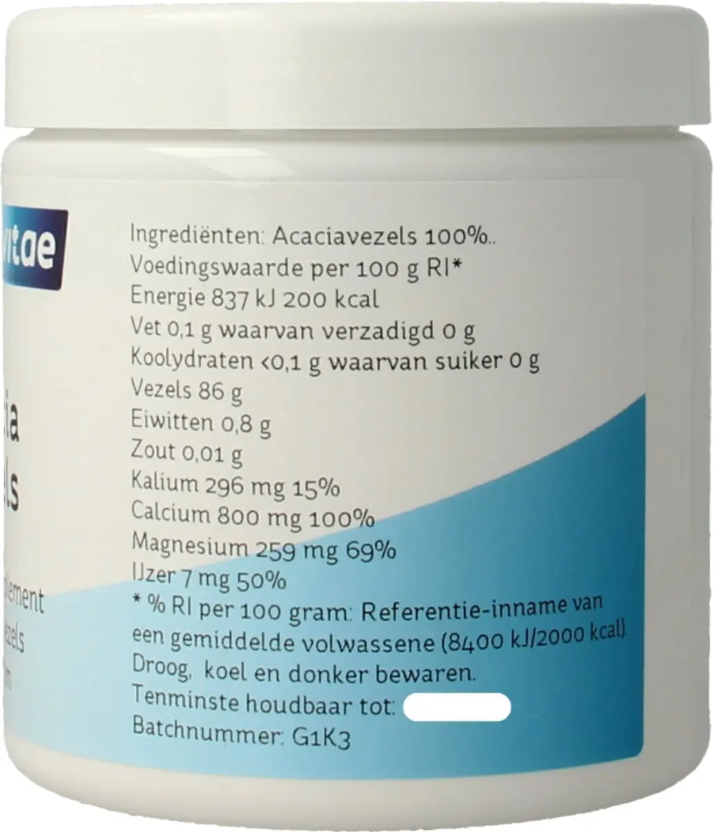 Nova Vitae Acacia Vezels Voedingsvezels 300g