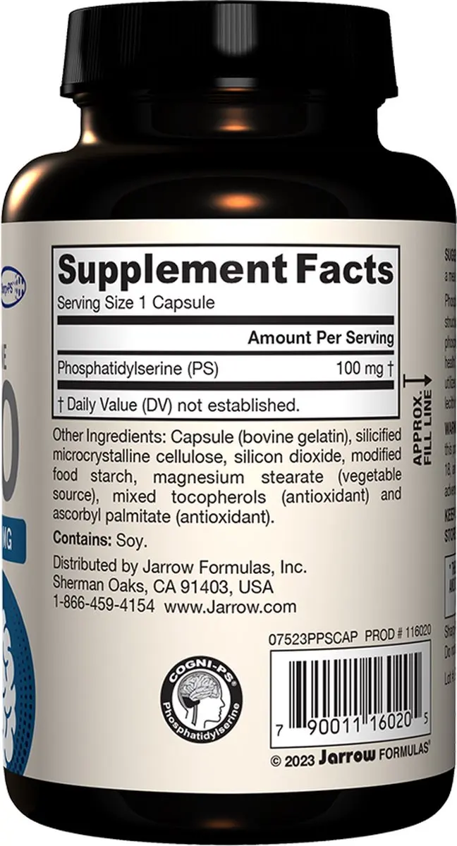 Jarrow Formulas PS 100 Fosfatidylserine 120 Capsules