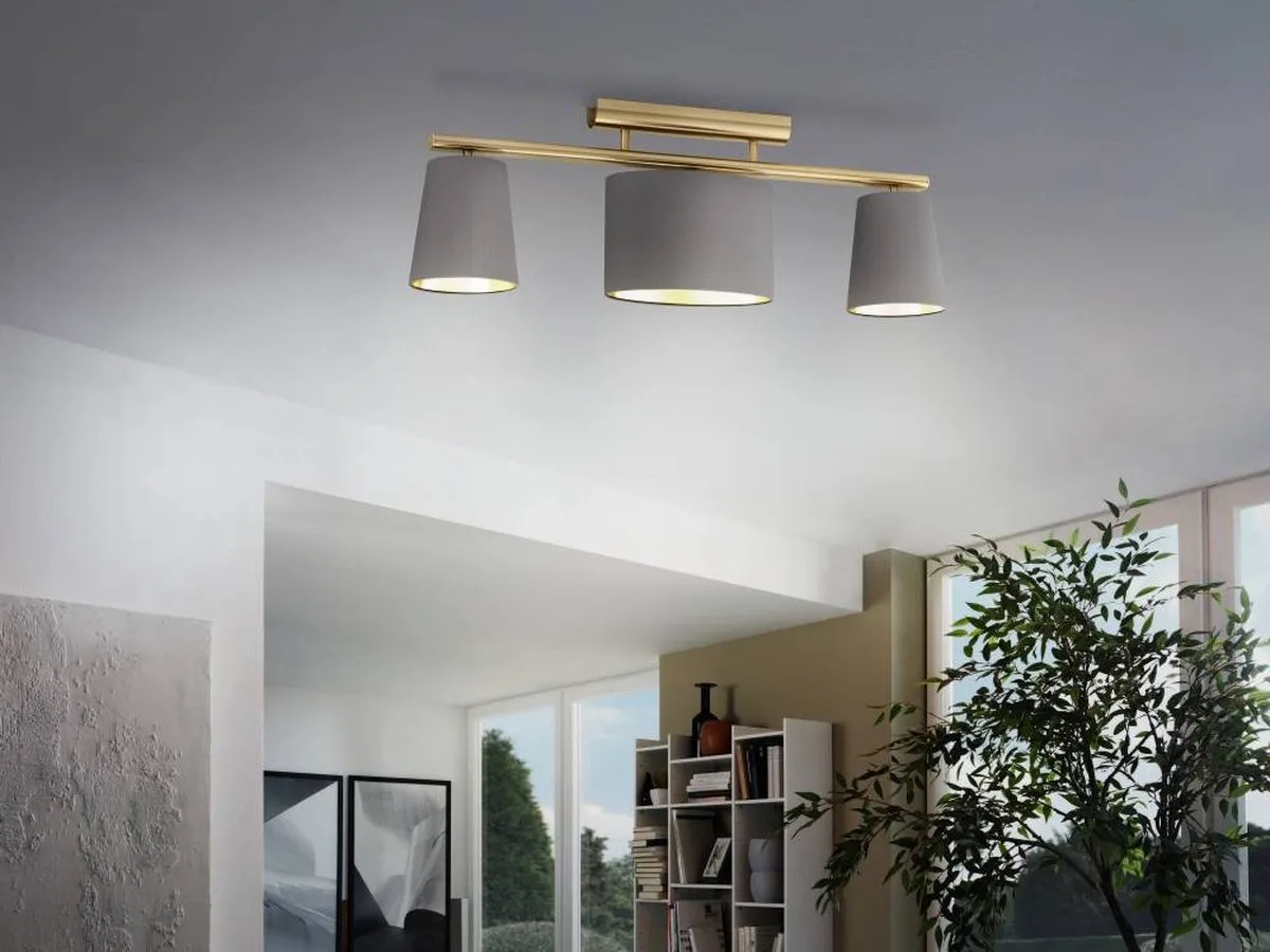 Eglo Almeida 2 Plafondlamp 81cm - Koper/Grijs