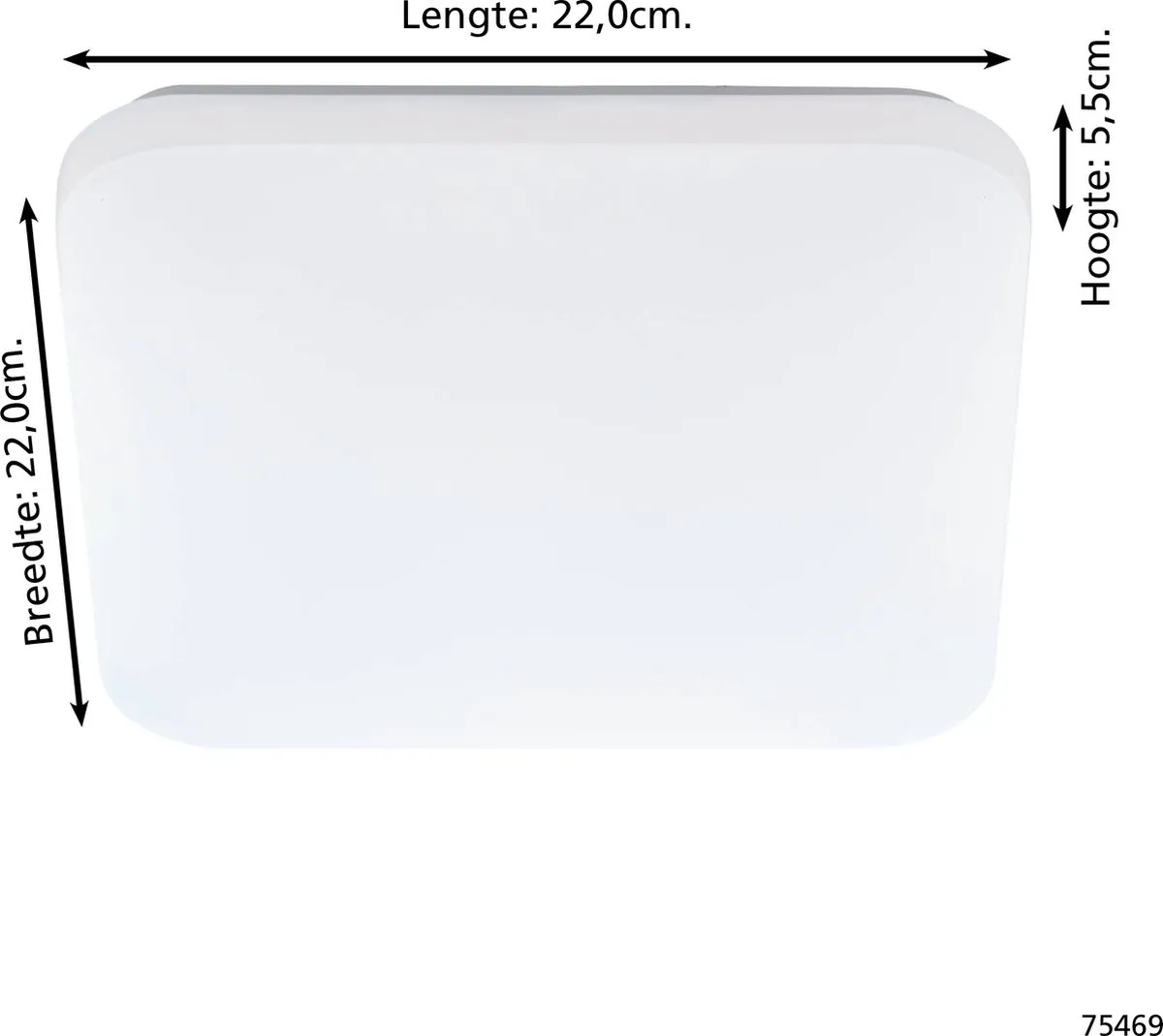 Eglo Frania Plafondlamp LED 22cm - Wit - afbeelding 6 van 6