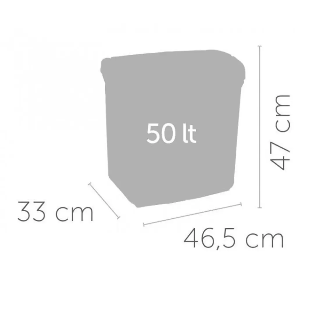Sunware Duo Prullenbak 50L - 2 Compartimenten - Grijs/Zwart - afbeelding 3 van 3