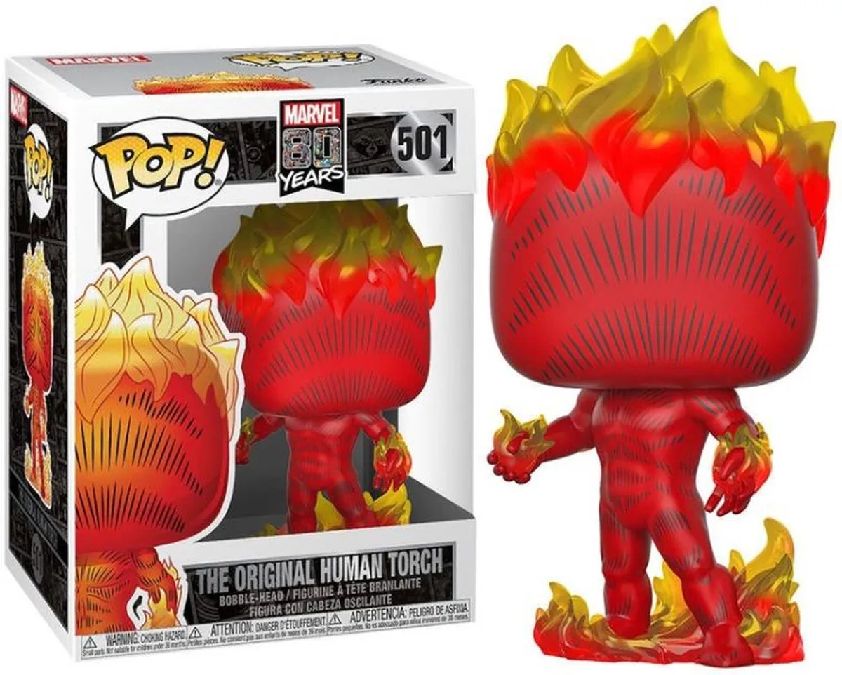 Funko Pop! Marvel Human Torch 501 42653 - Veelkleurig - afbeelding 6 van 6