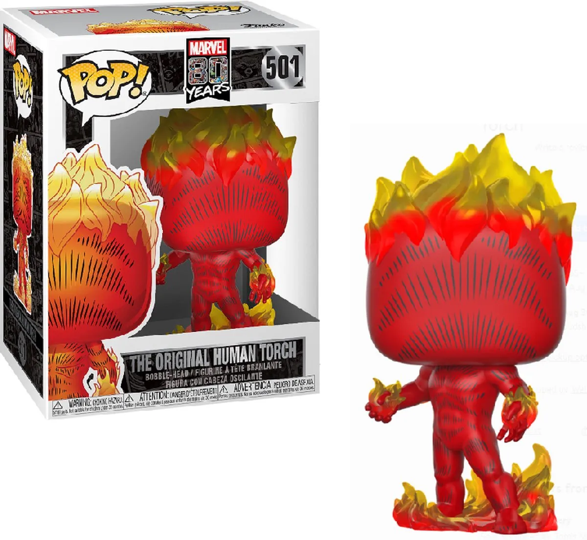 Funko Pop! Marvel Human Torch 501 42653 - Veelkleurig