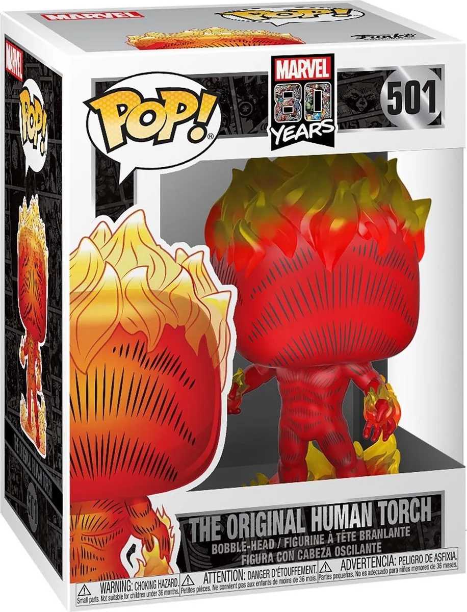 Funko Pop! Marvel Human Torch 501 42653 - Veelkleurig