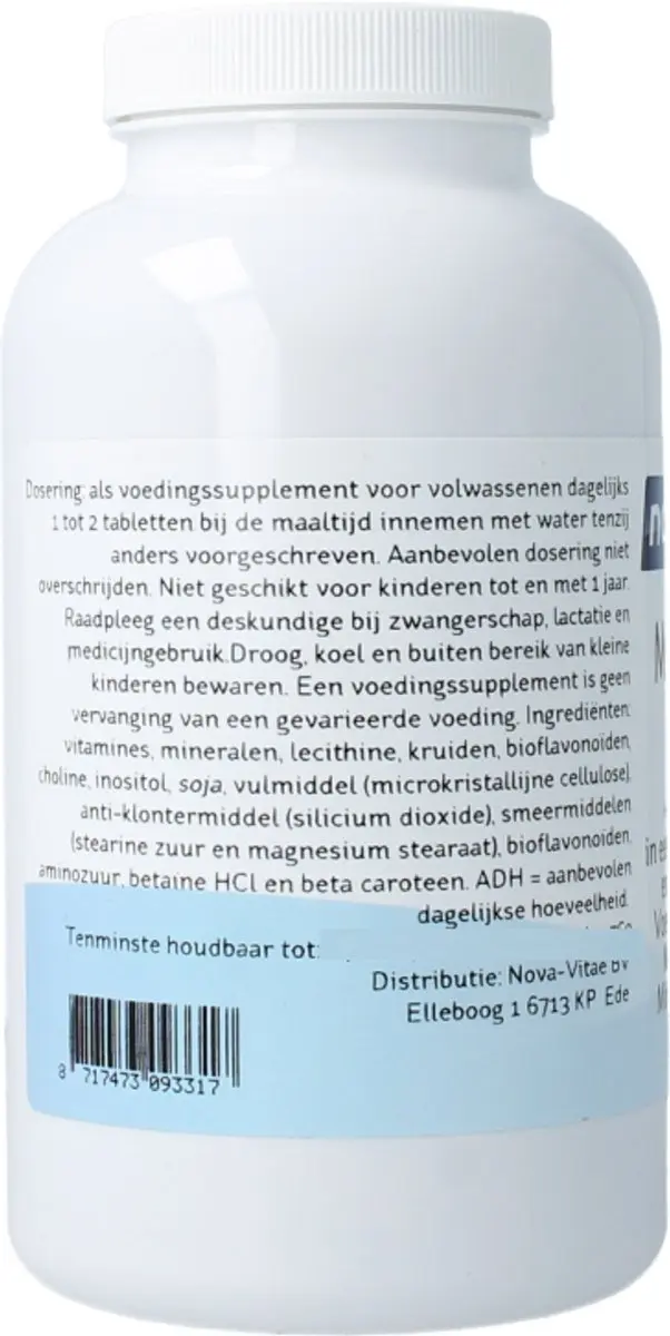 Nova Vitae Mega Multi Compleet - 200 Tabletten