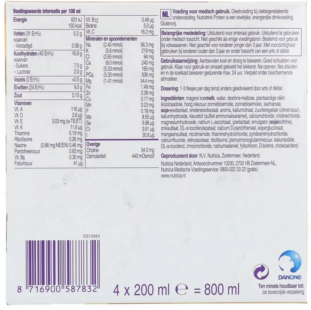 Nutridink Protein Koffie Mokka 200ml - 4 Stuks