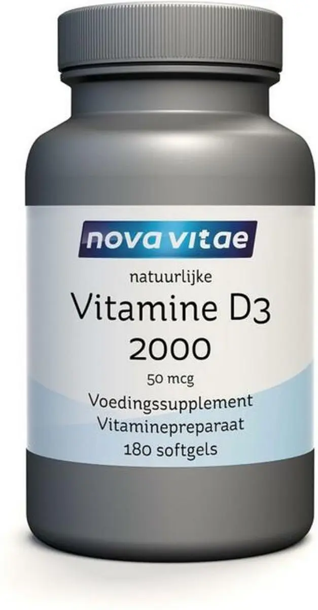 Nova Vitae Vitamine D3 50 mcg - 180 Softgels