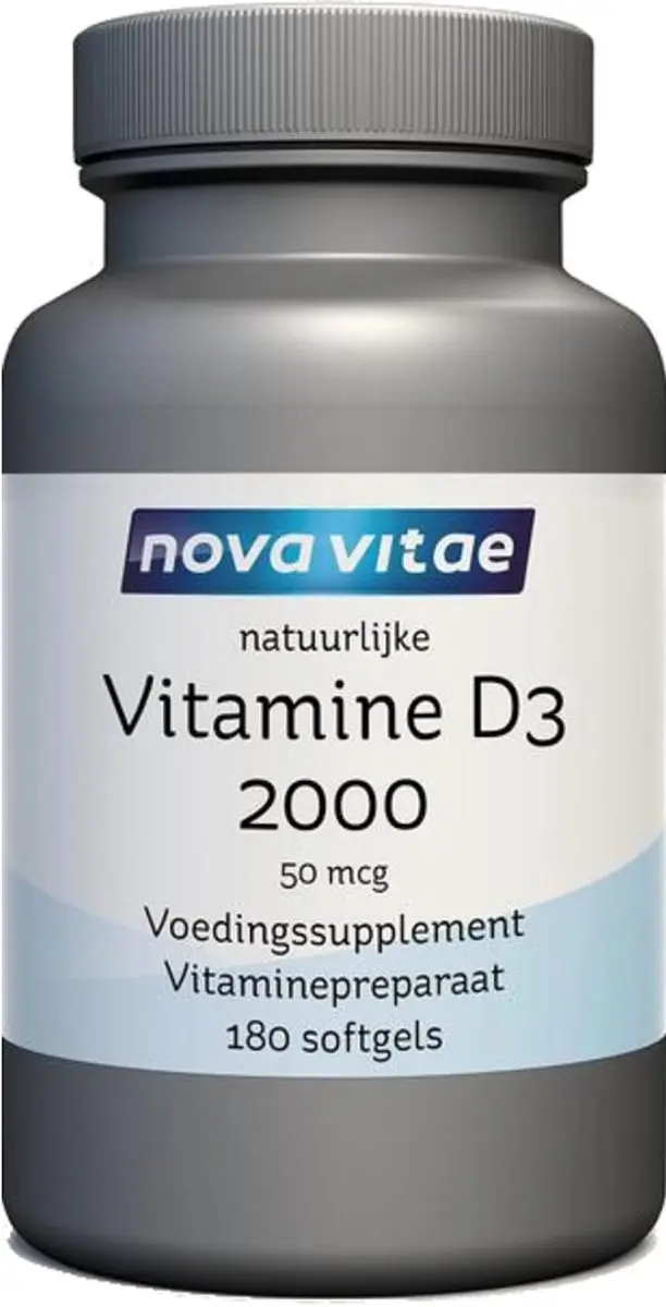 Nova Vitae Vitamine D3 50 mcg - 180 Softgels