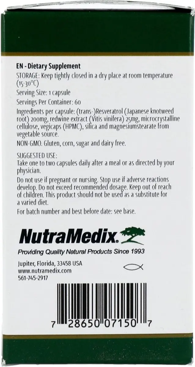 Nutramedix Resveratrol 60 Vcaps