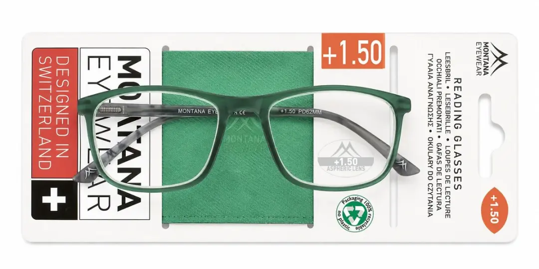 Montana Leesbril MR49D 1:00 - Groen mat