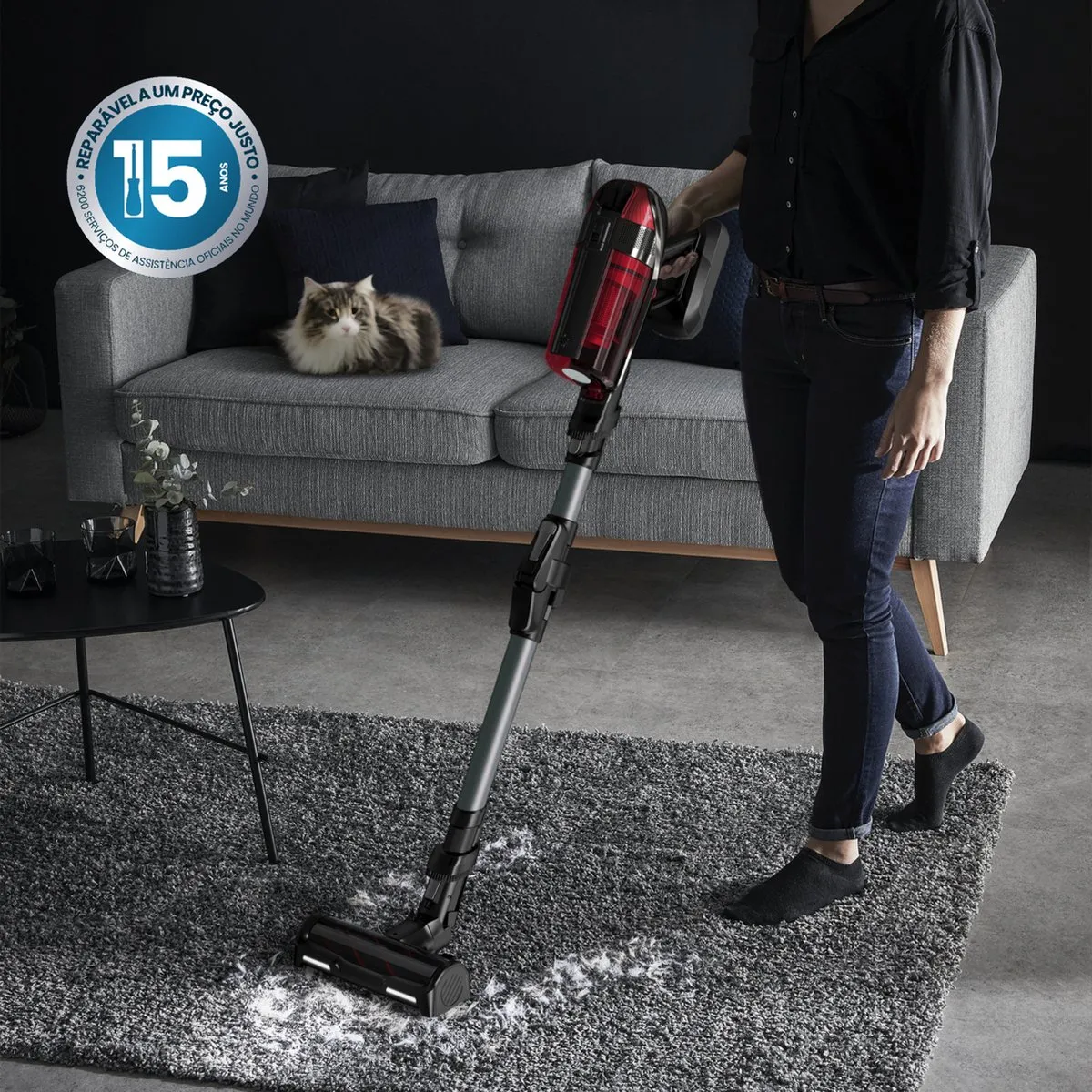 Rowenta X-Force Flex 12.60 RH98A3WO Steelstofzuiger - Draadloos - 150 Airwatt - Rood/Grijs - afbeelding 6 van 6