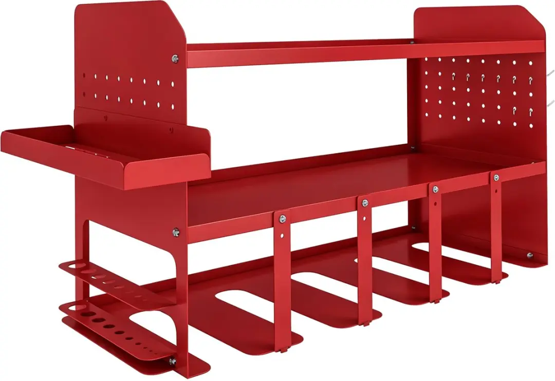 ECTEATOY Opbergrek Tuingereedschap 2-laags Rood