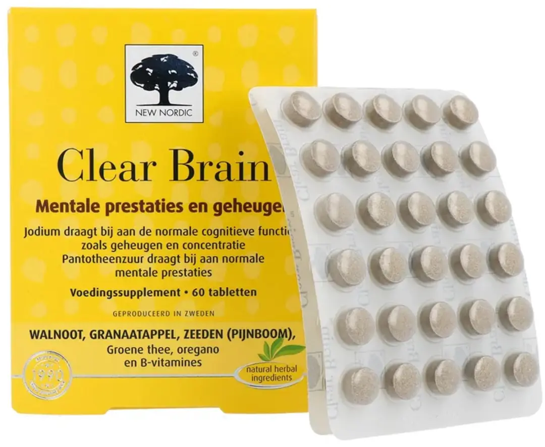 New Nordic Clear Brain Concentratie - 60 Tabletten