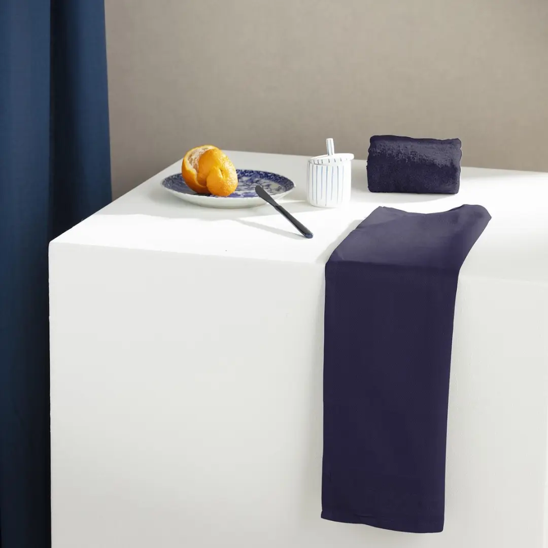 DDDDD Theedoek Logo 60x65cm - Blauw - 6 Stuks