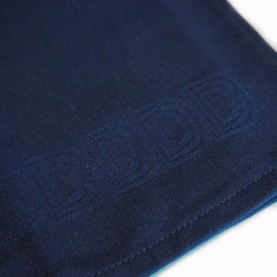 DDDDD Theedoek Logo 60x65cm - Blauw - 6 Stuks