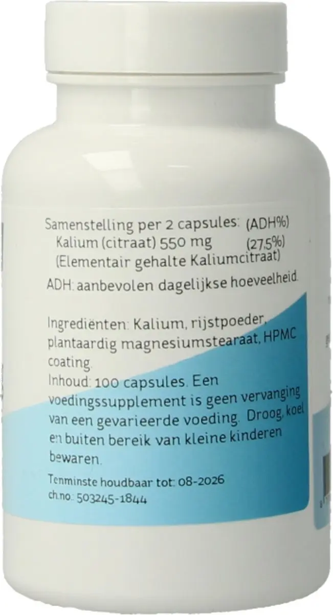 Nova Vitae Kaliumcitraat 275mg - 100 Capsules