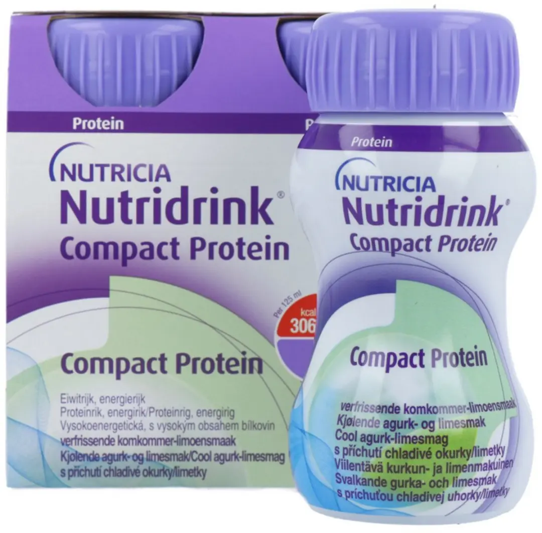 Nutricia Nutridrink Compact Protein Komkommer-Limoen 4x125ml