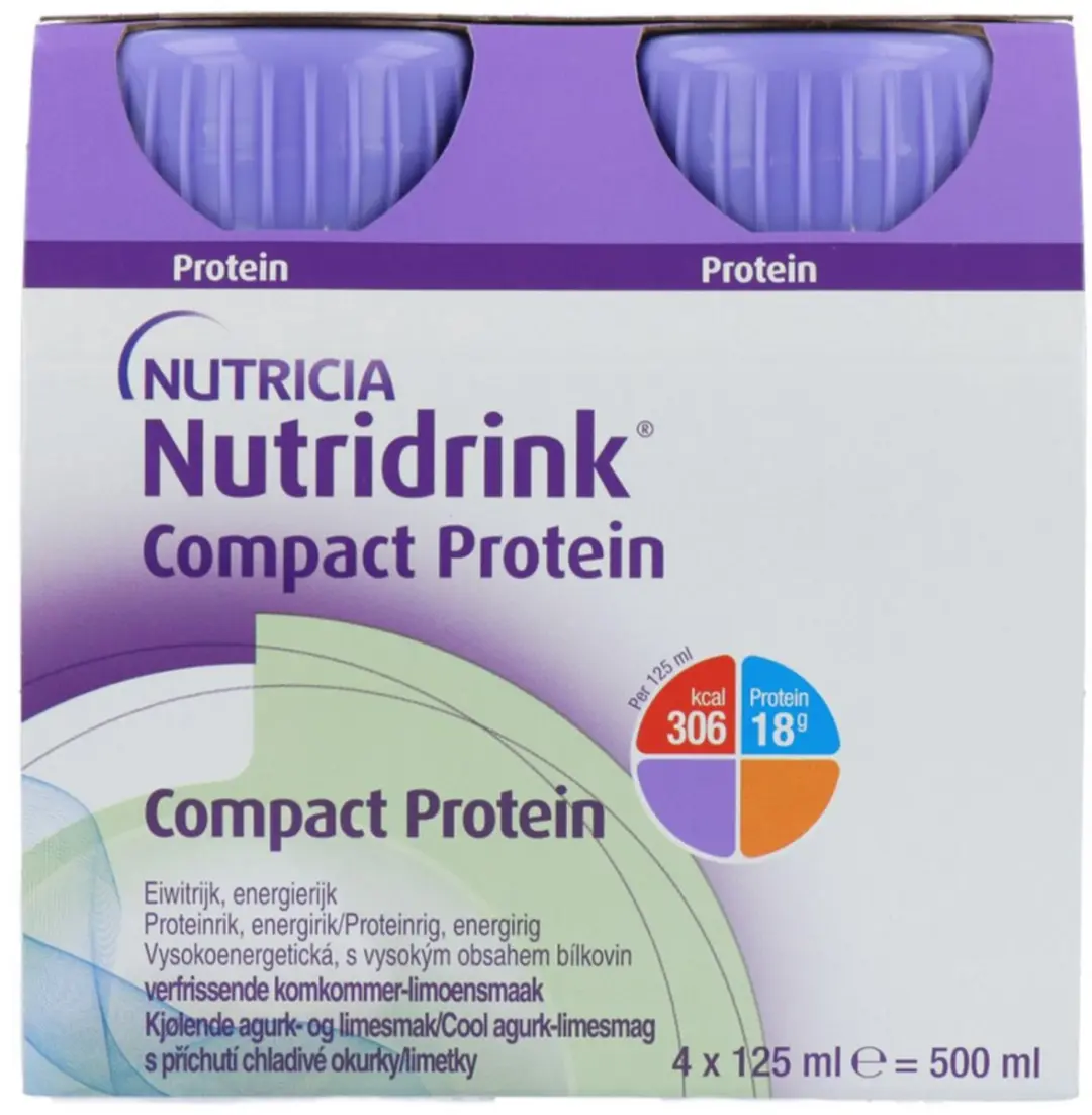 Nutricia Nutridrink Compact Protein Komkommer-Limoen 4x125ml