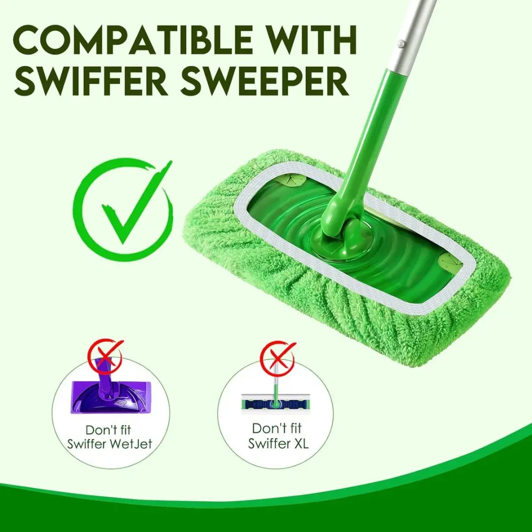 Swiffer Herbruikbare Vloerdoeken - 4 Stuks Groente