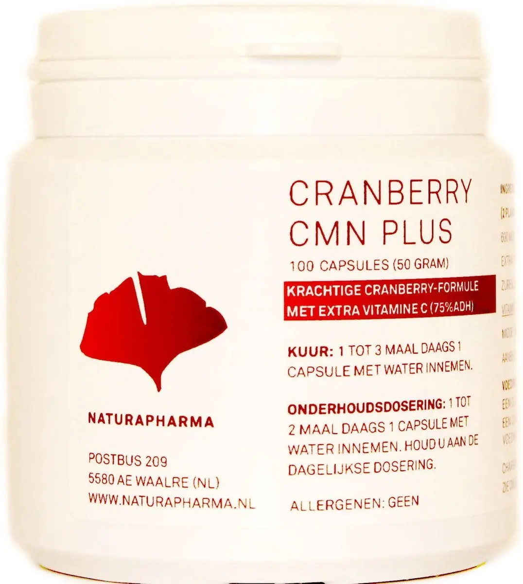 Naturapharma Cranberry V-capsules 100 Stuks