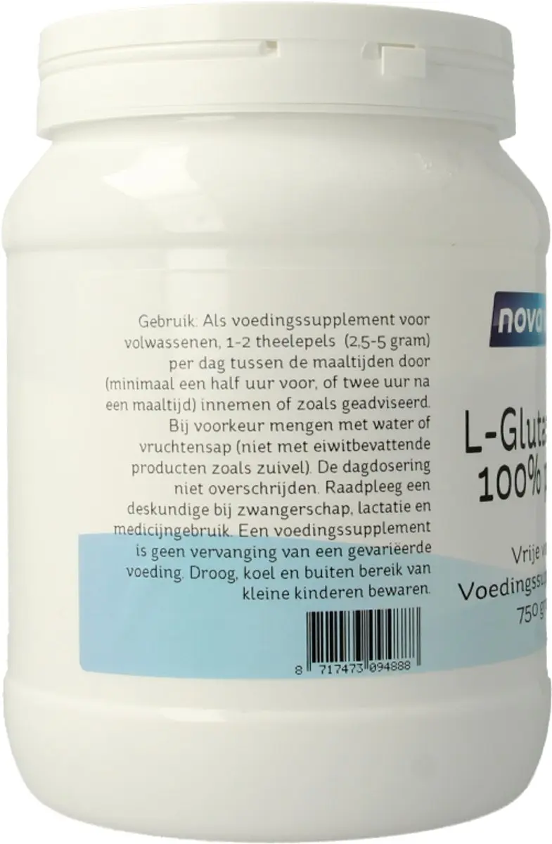 Nova Vitae L-Glutamine 750g Poeder
