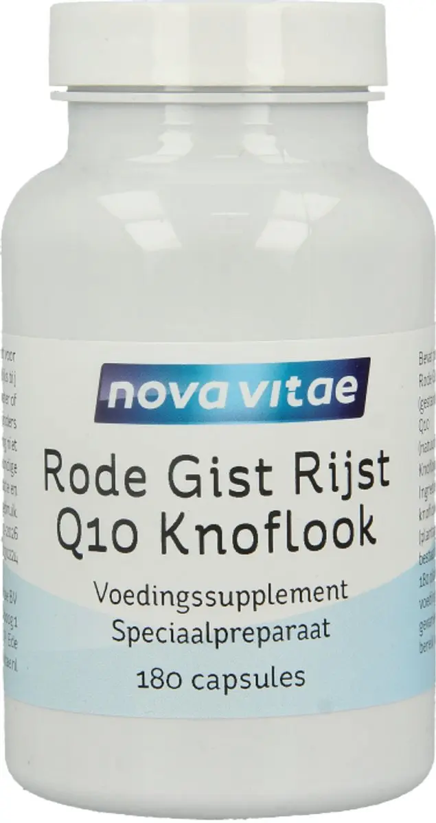 Nova Vitae Rode Gist Rijst Q10 Knoflook 180 Capsules