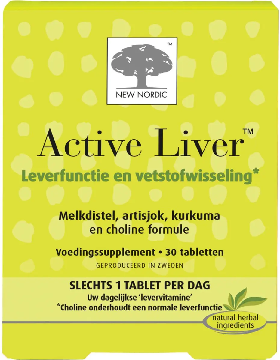 New Nordic Active Liver Voedingssupplement 30 tabletten