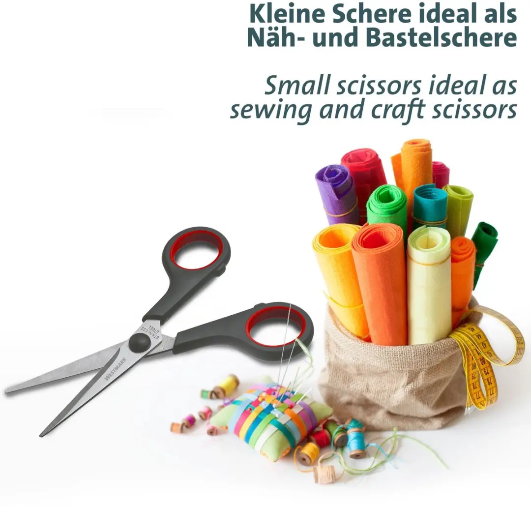 Westmark 3-delige Schaarset - 14/21/25cm - Zwart/Rood/Zilver